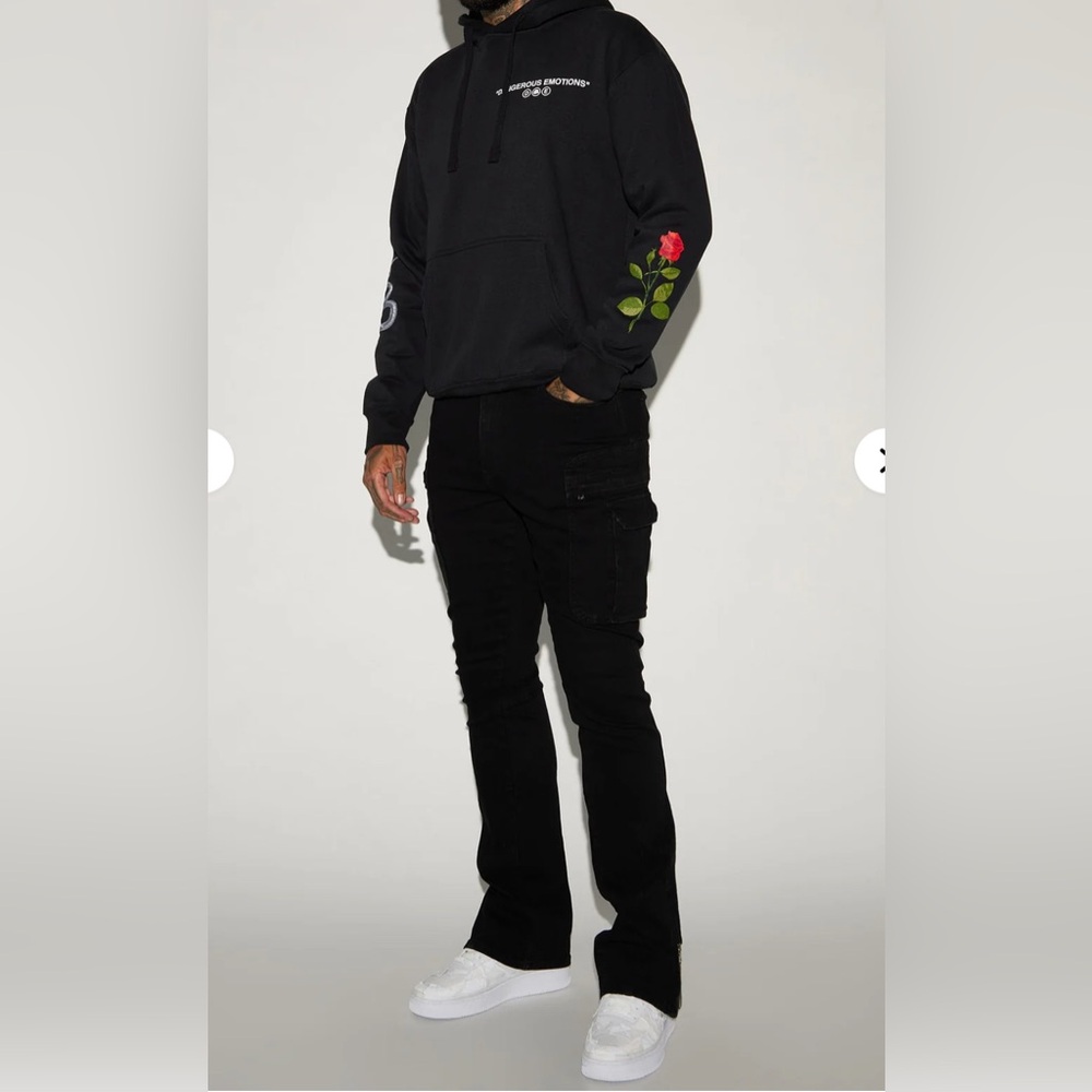 Fashion Nova Nova Men Flare Black Jean Sz 34